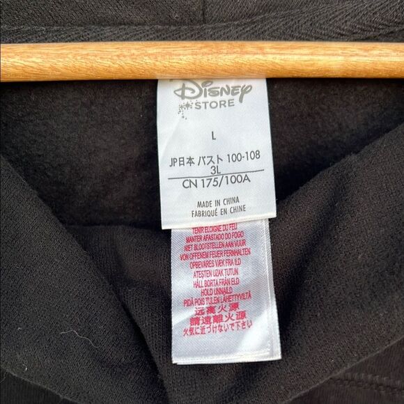 Disney Mickey Mouse Rare Black White Red Hoodie Sweater L - Picture 9 of 12